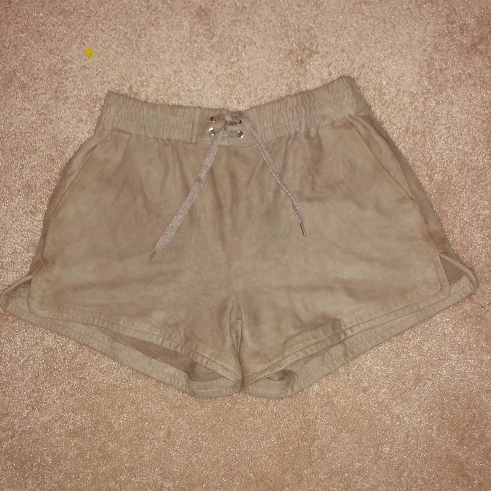 Tan Suede Shorts